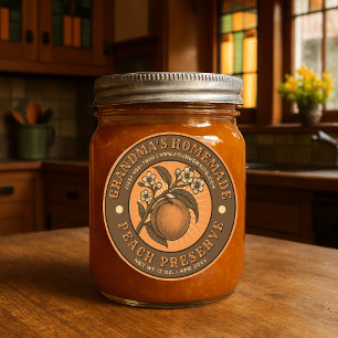 Peach Preserve Étiquette Vintage Modèle