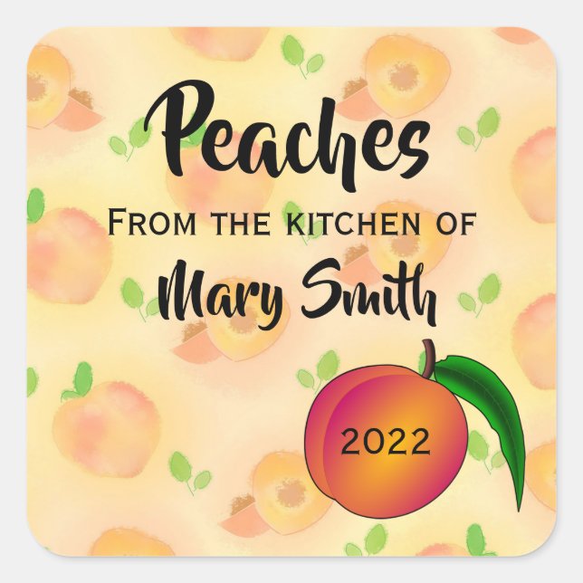 Peach Product Canning Label (Front)
