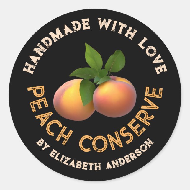 Peach Product Classic Round Sticker (Front)