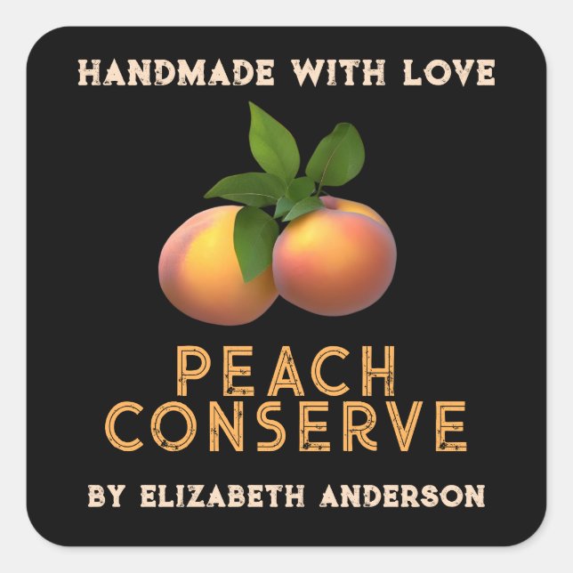 Peach Product Square Sticker (Front)