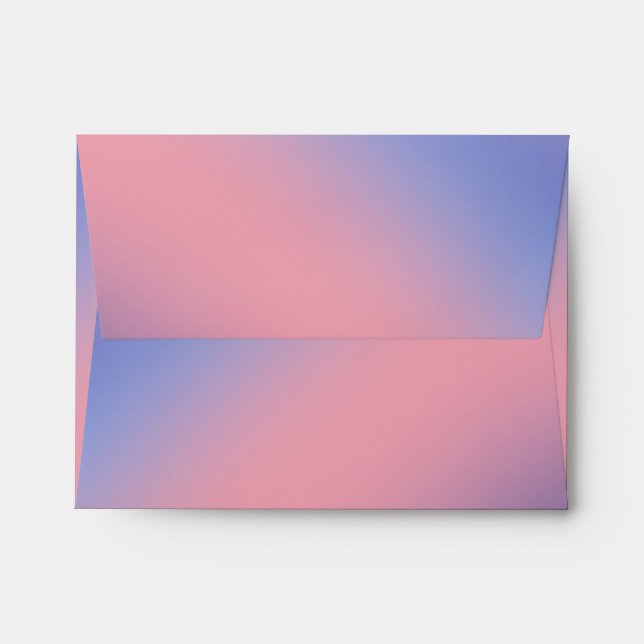 Peach Purple Ombre Gradient Blur Abstract Design Envelope (Back (Top Flap))