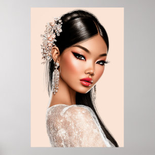 Peach Reverie   Vertical Portrait Poster (24x36)