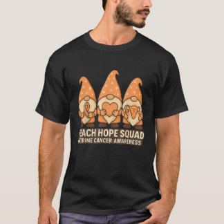 Peach Ribbon Allies Uterine Cancer Health Awarenes T-Shirt