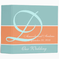 Peach, Robin's Egg Blue Wedding Planner Keepsake