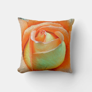 Peach Rose Bud Cushion  Throw