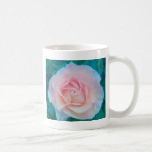 peach rose coffee mug