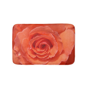Peach rose custom small bath mat