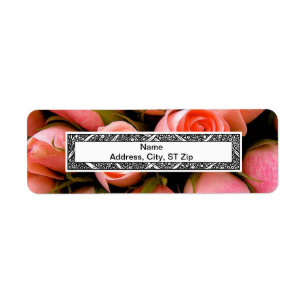 PEACH ROSE EETURN LABELS TEMPLATE