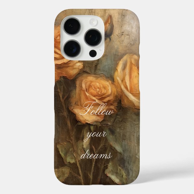 Peach Rose Floral Romantic Case-Mate iPhone Case (Back)