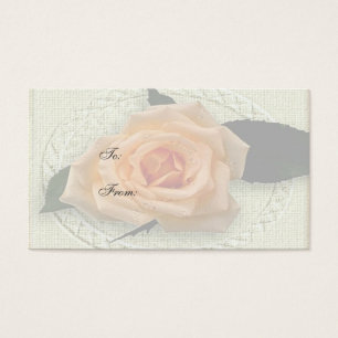 Peach Rose Gift Tag