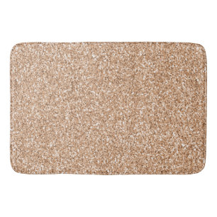 Peach Rose Gold Blush Glitter Glitz Bath Mat