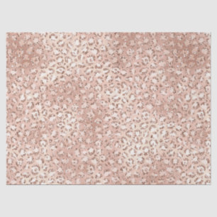 Peach Rose Gold Blush Pink Glitz Leopard Print     Tissue Paper