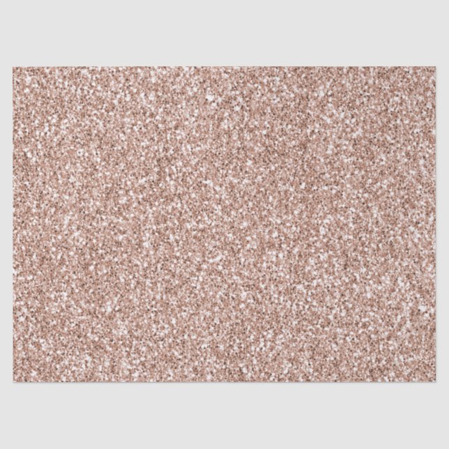 Peach Rose Gold Luxe Glitter   Tissue Paper (Front)