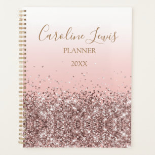 Peach Rose Gold Parties scintillant 2023 Planifica