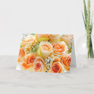 Peach Rose Mariage Cartes de notes