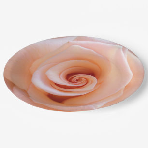 Peach Rose Paper Plate