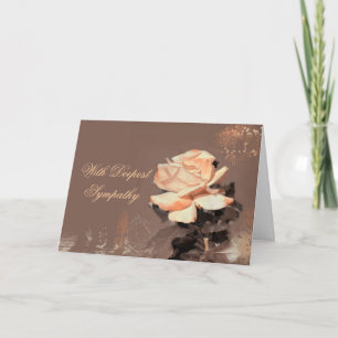 Peach Rose Sympathy Card