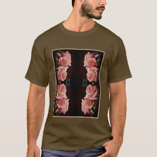 Peach Rose Trio Abstract Floral Vintage T-Shirt