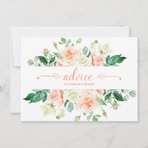 Peach Rose Verdure Typographie Conseils Cartes