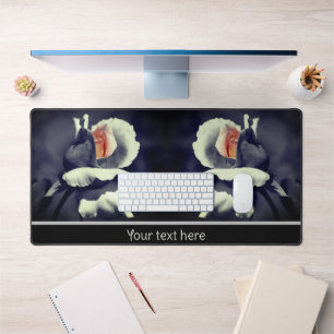 Peach Rosebud Partial Colour Flower Personalized Desk Mat