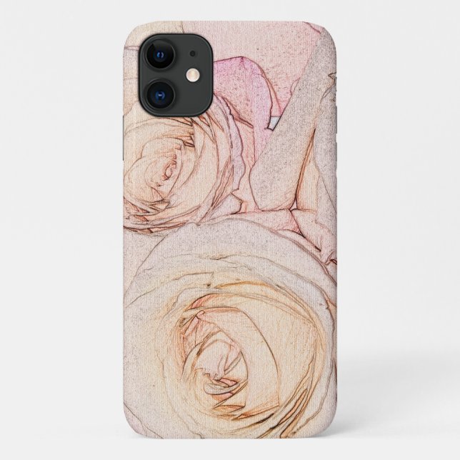 Peach Roses Case-Mate iPhone Case (Back)