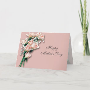 Peach Roses Mother's Day Card