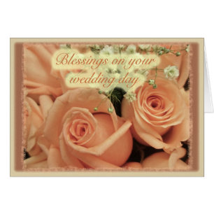 Peach Roses Wedding Blessings