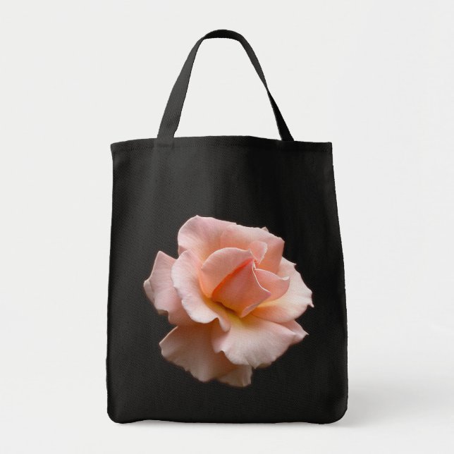 Peach RoseTote Bag Wild Rose Beach Tote Bags (Front)