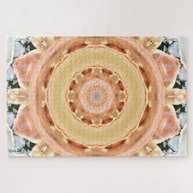 Peach Rosette Jigsaw Puzzle (Horizontal)