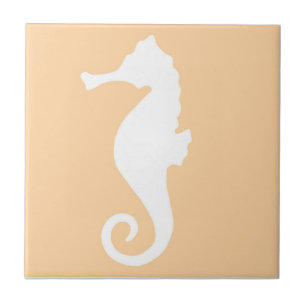 Peach Seahorse Tile