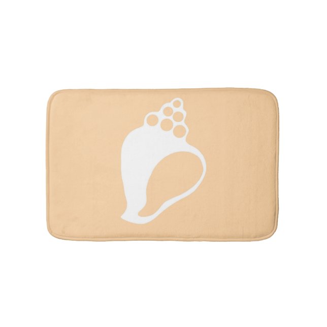 Peach Shell Bathroom Mat (Front)