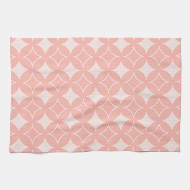 Peach shippo kitchen towel (Horizontal)