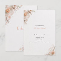 Peach Silk Ribbon Garden Response Card