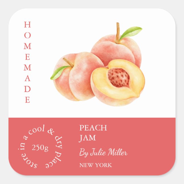 Peach Small Business Label (Front)