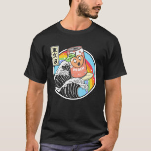 Peach Soda Surfing Kanagawa Wave Kawaii Anime Vapo T-Shirt