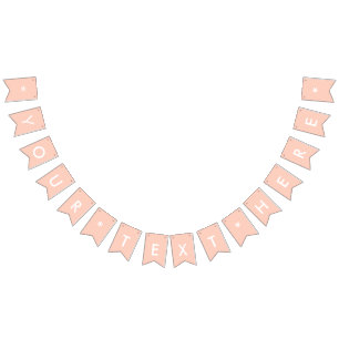 Peach Solid Colour Customize It Bunting Flags