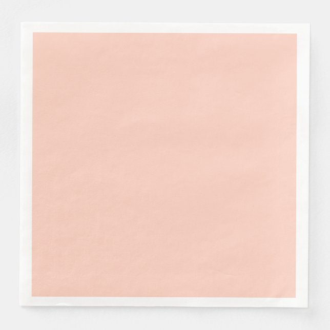 Peach Solid Colour Customize It Napkin (Front)
