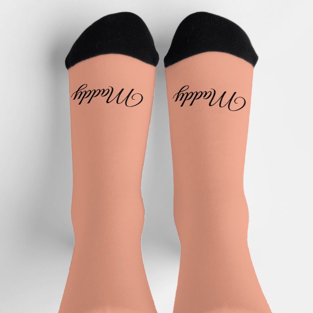 Peach Solid Colour  Socks (Top)