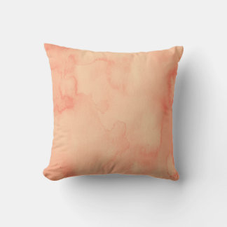 Peach Sorbet Watercolor Throw Pillow