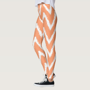 Peach Southern Cottage Chevrons Leggings