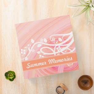 Peach Spirals, Filigree & Flowers Binder