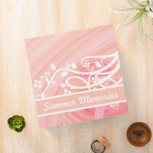 Peach Spirals, Filigree & Flowers Binder