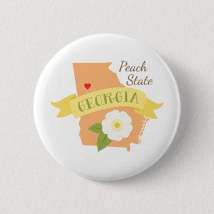 Peach State 2 Inch Round Button