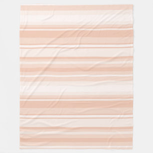 Peach stripes fleece blanket