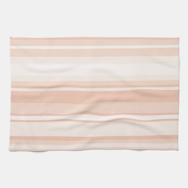 Peach stripes kitchen towel (Horizontal)