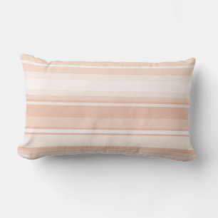 Peach stripes lumbar pillow