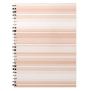 Peach stripes notebook