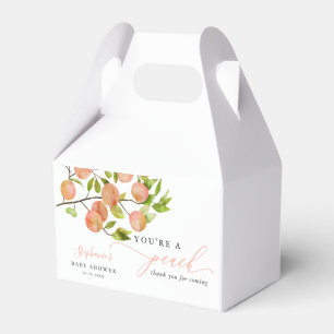 Peach Summer Baby Shower Favour Box