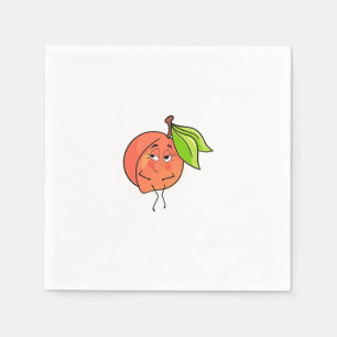 Peach, sweet cheeks, fruit themed napkin