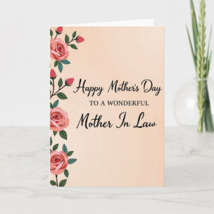 Peach Sweet Mothers Day Card